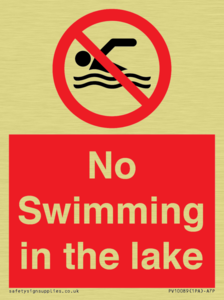 No Swimming in the lake